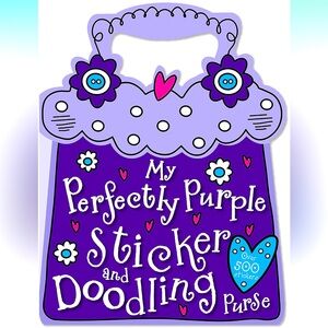 🆕 NWT My Perfectly Purple Sticker & Doodling Purse, 96 pages/500 stickers+!